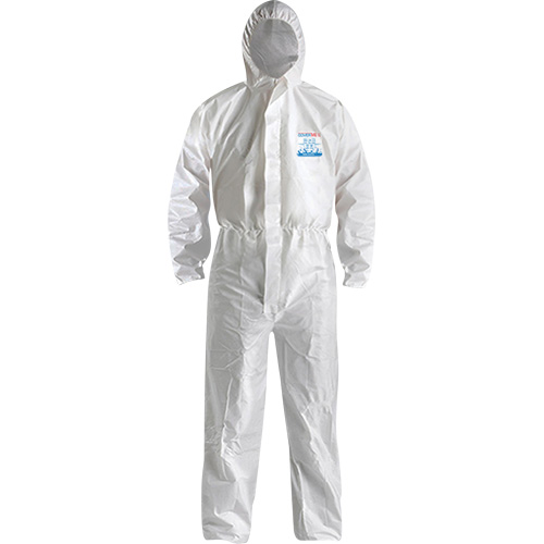 CoverMe XP1800  Type 5/6 Coveralls with Hood, Large, White, Microporous R.M.G. Prévention