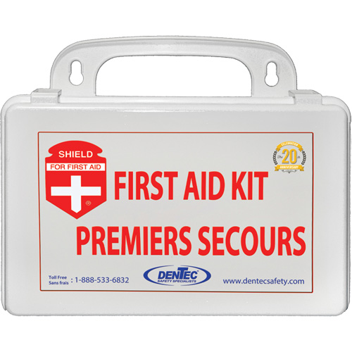 Trousse de premiers soins Shield, R&eacute;pond ou surpasse la norme CSA Z1220-24 type 1 individuelle, Personnel (1 travailleur) R.M.G. Prévention