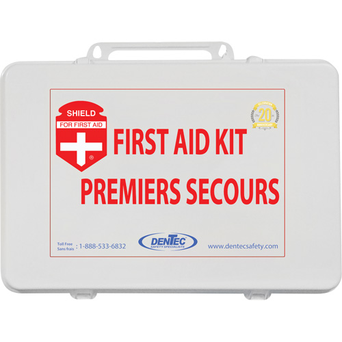 Trousse de premiers soins Shield, Colombie-Britannique/R&eacute;pond &agrave; la norme CSA Z1220-17 type 2 environnements &agrave; faible risque, Moyen (26-50 travailleurs) R.M.G. Prévention