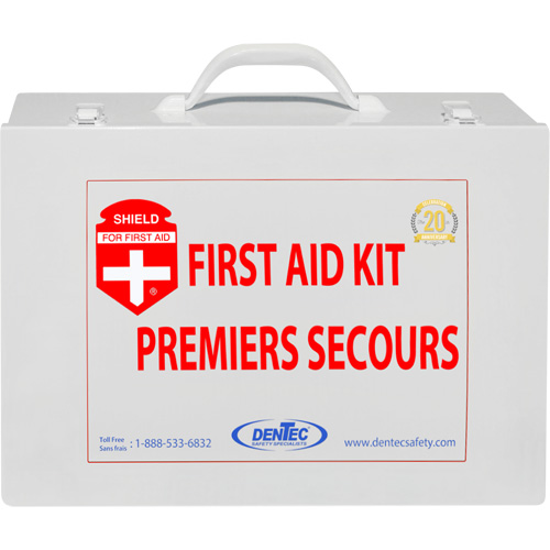Trousse de premiers soins Shield, R&eacute;pond ou surpasse la norme CSA Z1220-24 type 3 environnements &agrave; haut risque, Grand (51-100 travailleurs) R.M.G. Prévention