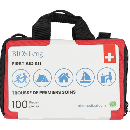 100-Piece Home & Travel First Aid Kit, Nylon Bag R.M.G. Prévention