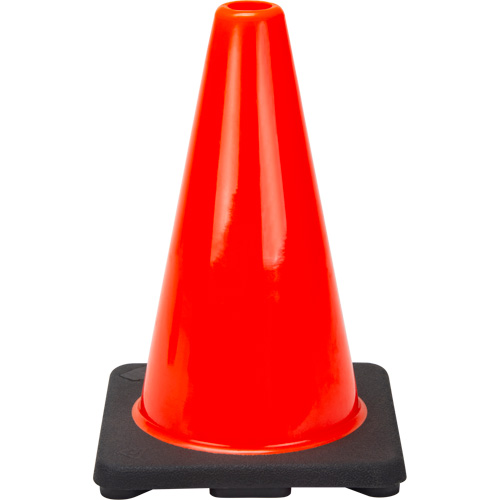 C&ocirc;ne de signalisation de premi&egrave;re qualit&eacute;, 12", Orange R.M.G. Prévention