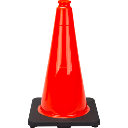 C&ocirc;ne de signalisation de premi&egrave;re qualit&eacute;, 18", Orange R.M.G. Prévention