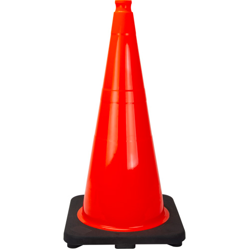 C&ocirc;ne de signalisation de premi&egrave;re qualit&eacute;, 28", Orange R.M.G. Prévention