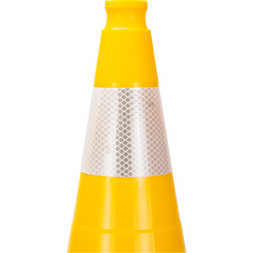 Premium Traffic Cone, 28", Yellow, 4" Reflective Collar(s) R.M.G. Prévention