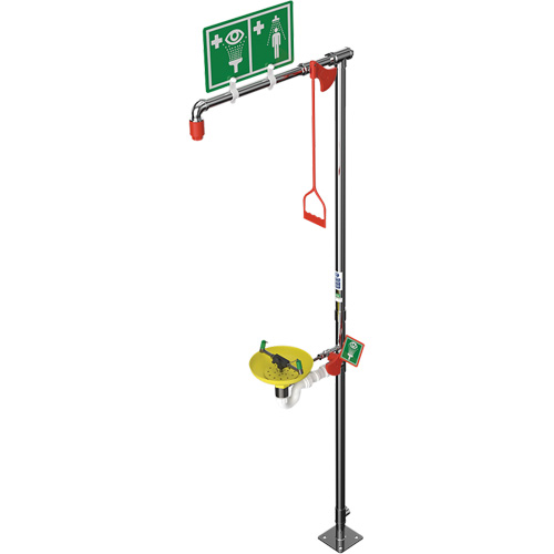 Combination Shower with Open ABS Bowl & Top Inlet, Pedestal R.M.G. Prévention