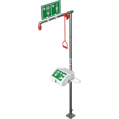 Douche combin&eacute;e avec cuvette ferm&eacute;e en ABS et entr&eacute;e sup&eacute;rieure, Socle R.M.G. Prévention