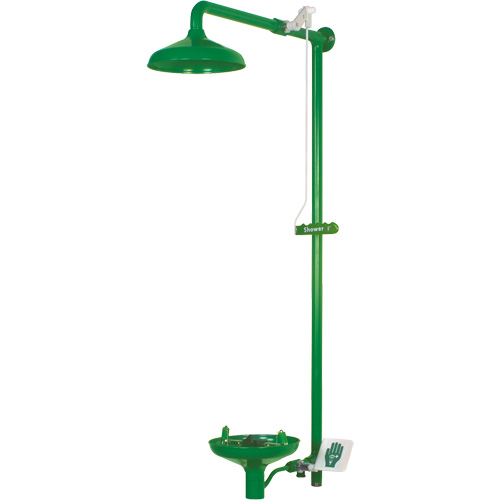 Laboratory Combination Shower with Open ABS Bowl, Wall-Mount R.M.G. Prévention