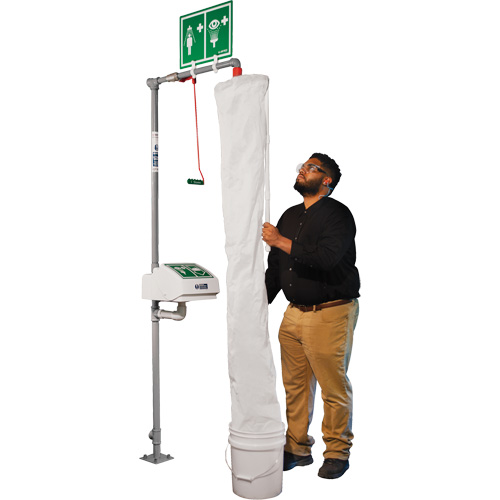 Safety Shower Test Kit with Bucket & Shower Sock R.M.G. Prévention