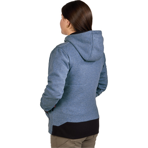 M12 Heated Hoodie with Battery, Women's, Large, Blue, Poly-Cotton R.M.G. Prévention