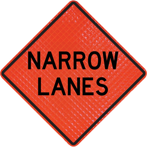 Enseigne enroulable Quadra Flex avec symbole de contr&ocirc;leur de la circulation R.M.G. Prévention