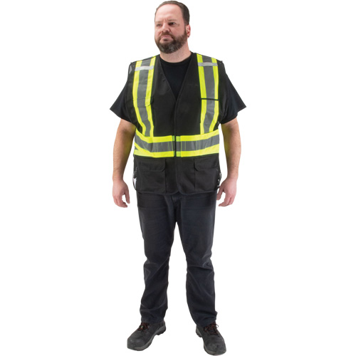CSA Compliant Surveyor Vest, Black, Medium, Polyester R.M.G. Prévention