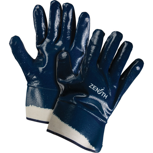 Heavyweight Safety Cuff Gloves, 10/X-Large, Nitrile Coating, Cotton Shell R.M.G. Prévention