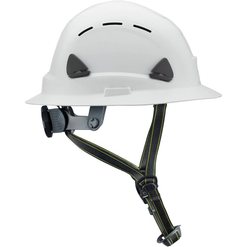 Casque Fibre Metal de style escalade avec bordure compl&egrave;te, R&eacute;pond aux normes CSA type 2, Suspension Rochet, Ventil&eacute; R.M.G. Prévention