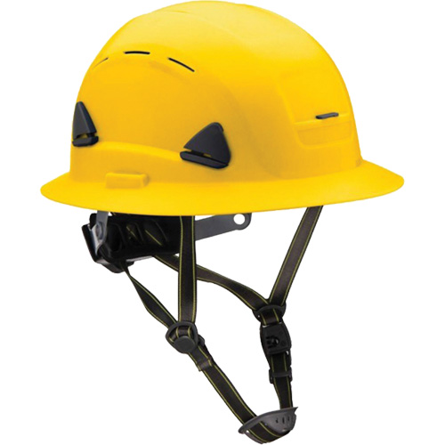 Casque Fibre Metal de style escalade avec bordure compl&egrave;te, R&eacute;pond aux normes CSA type 2, Suspension Rochet, Ventil&eacute; R.M.G. Prévention