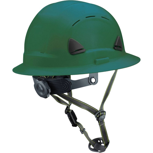 Casque Fibre Metal de style escalade avec bordure compl&egrave;te, R&eacute;pond aux normes CSA type 2, Suspension Rochet, Ventil&eacute; R.M.G. Prévention