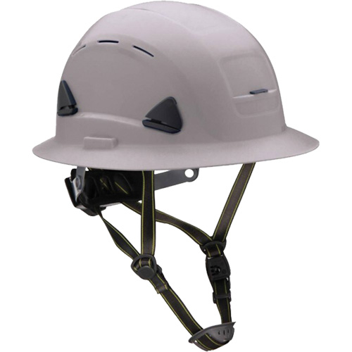 Casque Fibre Metal de style escalade avec bordure compl&egrave;te, R&eacute;pond aux normes CSA type 2, Suspension Rochet, Ventil&eacute; R.M.G. Prévention