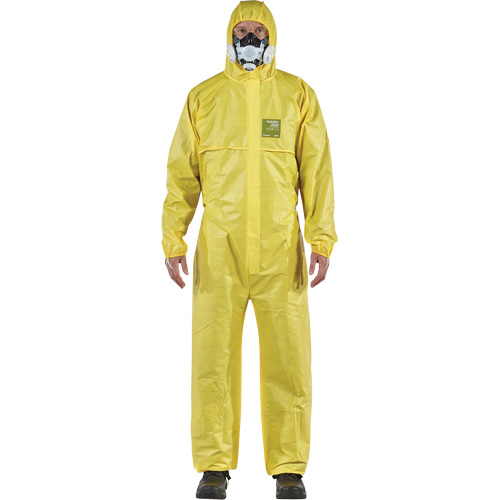 AlphaTec&reg; 2300 STANDARD Bound Model 147 Coveralls, Small, Yellow, Polyethylene Laminate/Polypropylene R.M.G. Prévention