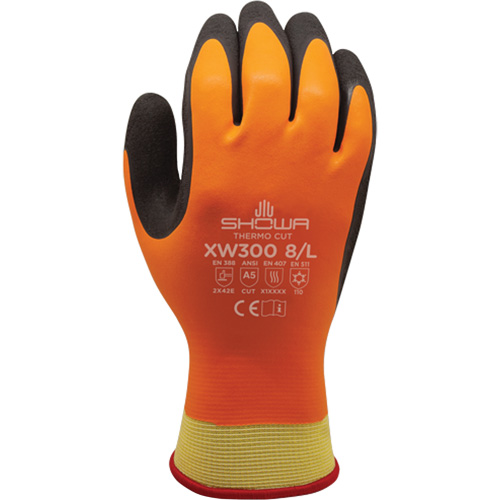 Gants r&eacute;sistants &agrave; la coupe et au froid XW300 , 7/Moyen, R&ecirc;vetement Latex de caoutchouc, Enveloppe en Kevlar R.M.G. Prévention