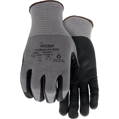 Gants r&eacute;sistant &agrave; la coupe 338 Commando, Taille Petit, Calibre 18, Rev&ecirc;tement Mousse de nitrile, Enveloppe en PEHP/Polyester/Spandex/Acier inoxydable, ASTM ANSI niveau A8/EN 388 niveau F R.M.G. Prévention