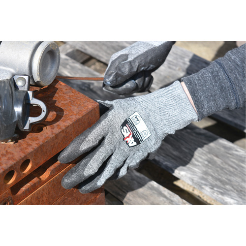 RWG566 AXIS Cut Protection Touchscreen Work Glove, Size Small, 18 Gauge, Polyurethane Coated, Stainless Steel/HPPE Shell, ASTM ANSI Level A5/EN 388 Level E R.M.G. Prévention