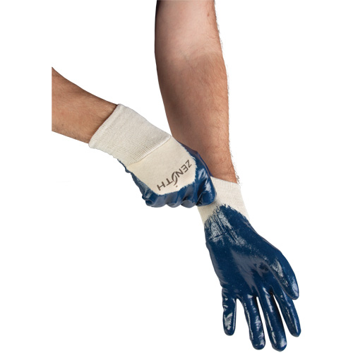 Gants &agrave; doublure interlock de poids moyen, 9/Grand, R&ecirc;vetement Nitrile, Enveloppe en Coton R.M.G. Prévention