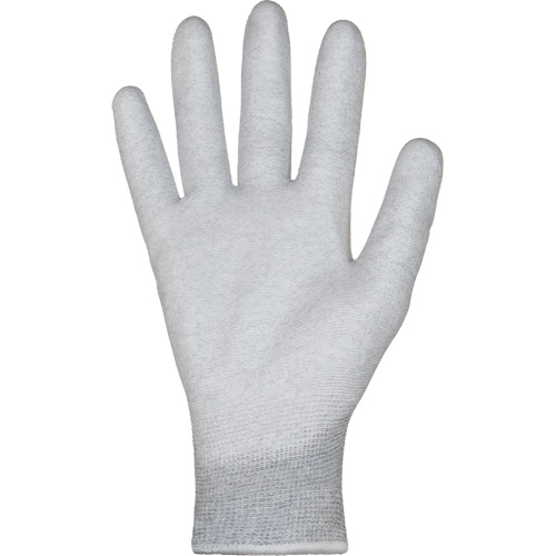 Gants blancs KnitActiv dissipatifs &eacute;lectrostatiques et peu pelucheux, 5, R&ecirc;vetement Polyur&eacute;thane, Calibre 13, Enveloppe en Nylon/Coton R.M.G. Prévention