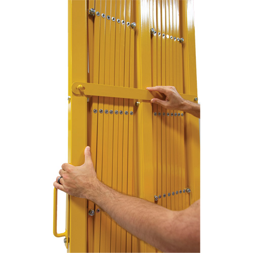 Expandable Barrier, 84" H x 20' L, Yellow R.M.G. Prévention
