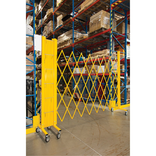 Expandable Barrier, 84" H x 20' L, Yellow R.M.G. Prévention