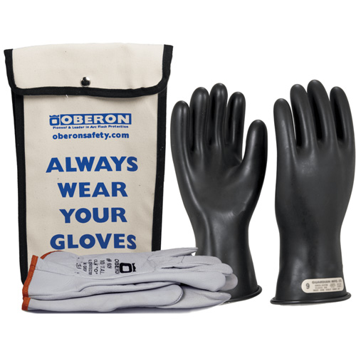 Class 00 Rubber Electrical Glove Kit, 8, 11" L, 20 cal/cm², NFPA 70E R.M.G. Prévention