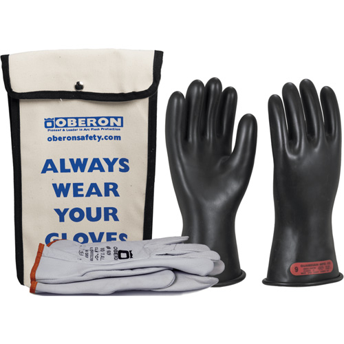 Class 0 Rubber Electrical Glove Kit, 8, 11" L, 20 cal/cm², NFPA 70E R.M.G. Prévention