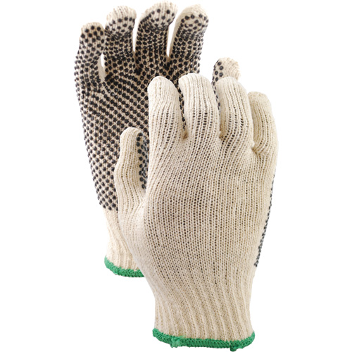 417 PVC Dotted String Knit Gloves, Poly/Cotton, Single Sided, Small R.M.G. Prévention