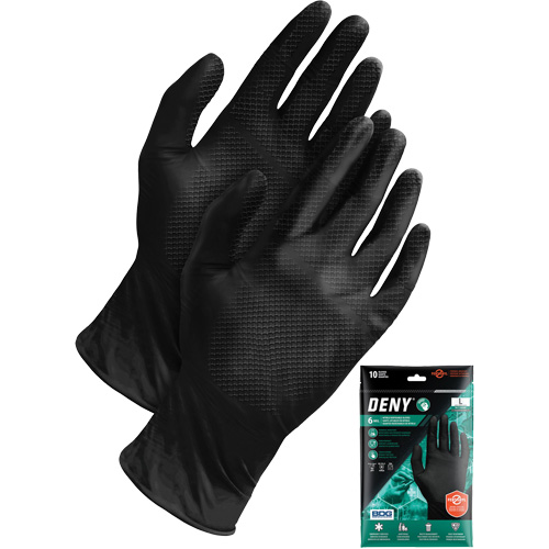 Deny&reg; Disposable Gloves, Small, Nitrile, 6-mil, Powder-Free, Black R.M.G. Prévention