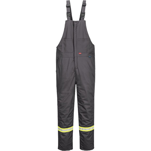 Bizflame&reg; 88/12 Insulated Bib Pants, Cotton/Nylon, Small, Grey R.M.G. Prévention
