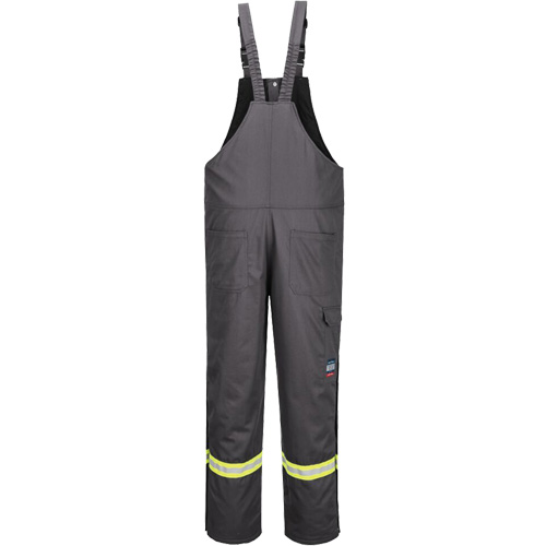 Bizflame&reg; 88/12 Insulated Bib Pants, Cotton/Nylon, Small, Grey R.M.G. Prévention