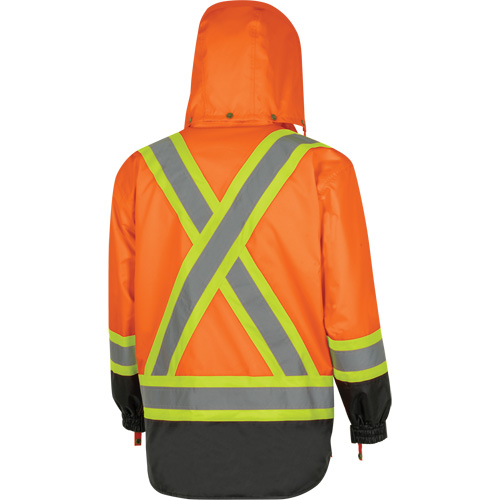 Parka de s&eacute;curit&eacute; d'hiver imperm&eacute;able 7-en-1 5056 Pioneer Yukon, Polyester, Noir/Orange haute visibilit&eacute;, T-petit R.M.G. Prévention