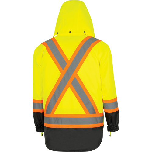 Parka de s&eacute;curit&eacute; d'hiver imperm&eacute;able 7-en-1 5057 Pioneer Yukon, Polyester, Noir/Jaune lime haute visibilit&eacute;, T-petit R.M.G. Prévention