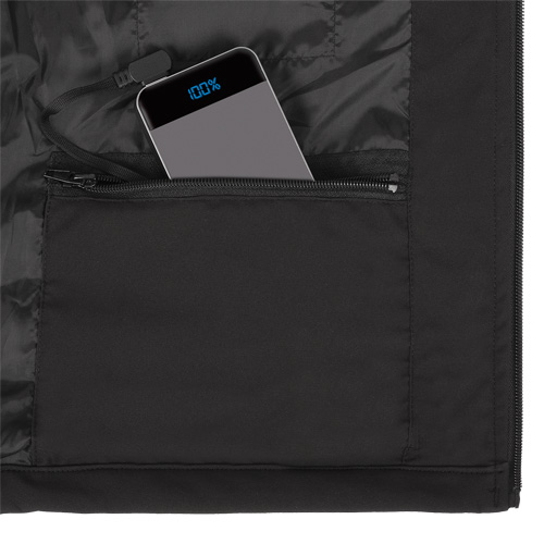 Veste chauffante Softshell, Hommes, Petit, Noir R.M.G. Prévention