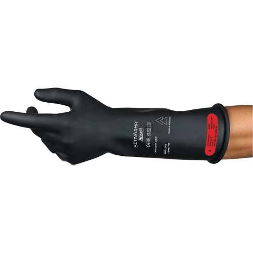 Gants &eacute;lectriques isol&eacute;s ultra l&eacute;gers ActivArmr RIG R014BUL, ASTM classe 0, Taille 7, 14" lo R.M.G. Prévention