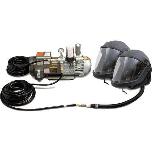 2-Worker DEFENDER Supplied Air Shield & Helmet System R.M.G. Prévention