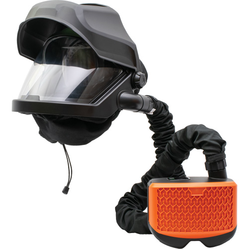 PEAKAIR MAXSHIELD avec devant rabattable & ensemble de souffleur ADF X90VX, Respirateur &agrave; masque, Pile Lithium-ion R.M.G. Prévention