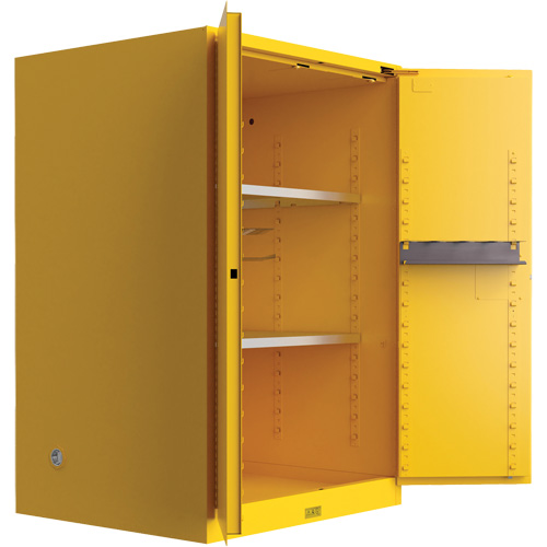 Utili-Guard+ Flammable Safety Cabinet, 90 Gal., 2 Door, 43" W x 65" H x 37" D R.M.G. Prévention