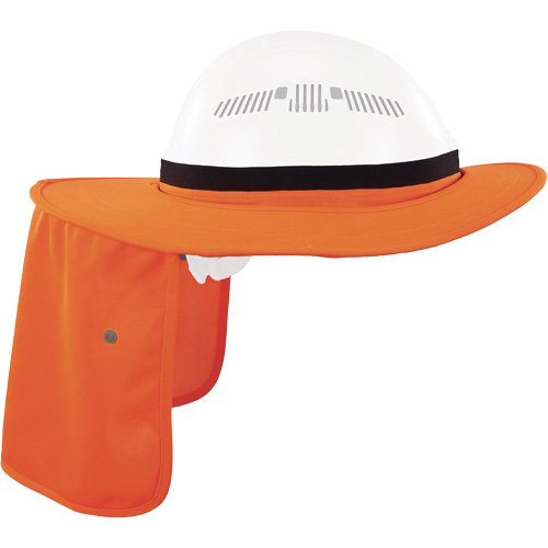 Visi&egrave;re universelle avec protection de la nuque pour casque de s&eacute;curit&eacute; Chill-Its 6661, Orange haute visibilit&eacute; R.M.G. Prévention