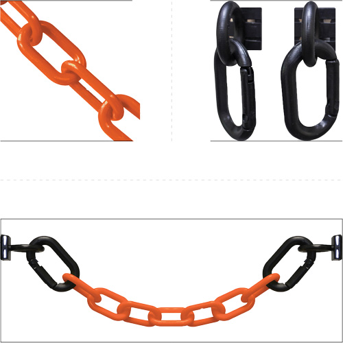 Magnetic Chain Barrier Warehouse Kit, Orange R.M.G. Prévention