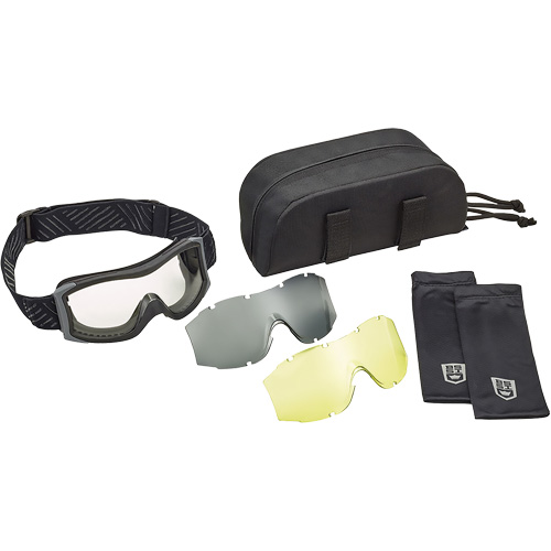 Ensemble de lunettes &agrave; coque &agrave; protection balistique X1000, Lentille Ambr&eacute;e/Transparent, Antibu&eacute;e/Anti-&eacute;gratignures, Ventilation Directe R.M.G. Prévention