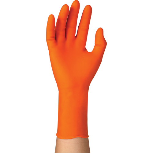 TOUCHNTUFF 93-800 Disposable Gloves, 8.5/9, Latex/Neoprene/Nitrile, 23.6-mil, Powder-Free, Orange R.M.G. Prévention