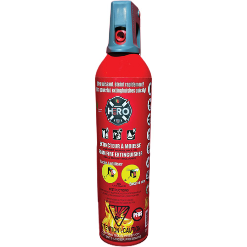Hero 911 PFAS-Free Fire Extinguisher, ACK, 750 ml Capacity R.M.G. Prévention