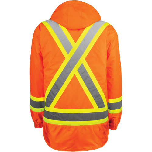 Manteau haute visibilit&eacute; 7-en-1, Polyester, Orange haute visibilit&eacute;, Moyen R.M.G. Prévention