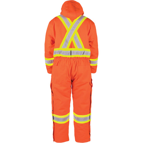 Salopette en canevas doubl&eacute;e haute visibilit&eacute;, 2T-Grand, Orange haute visibilit&eacute; R.M.G. Prévention