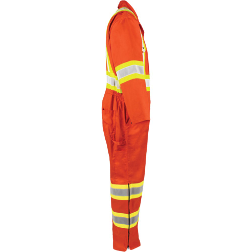 Combinaison non doubl&eacute;e haute visibilit&eacute;, Petit, Orange haute visibilit&eacute; R.M.G. Prévention